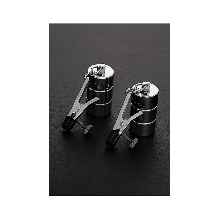 2 Adjustable Stainless Steel Nipple Tighteners with Changeable Weights - Triune