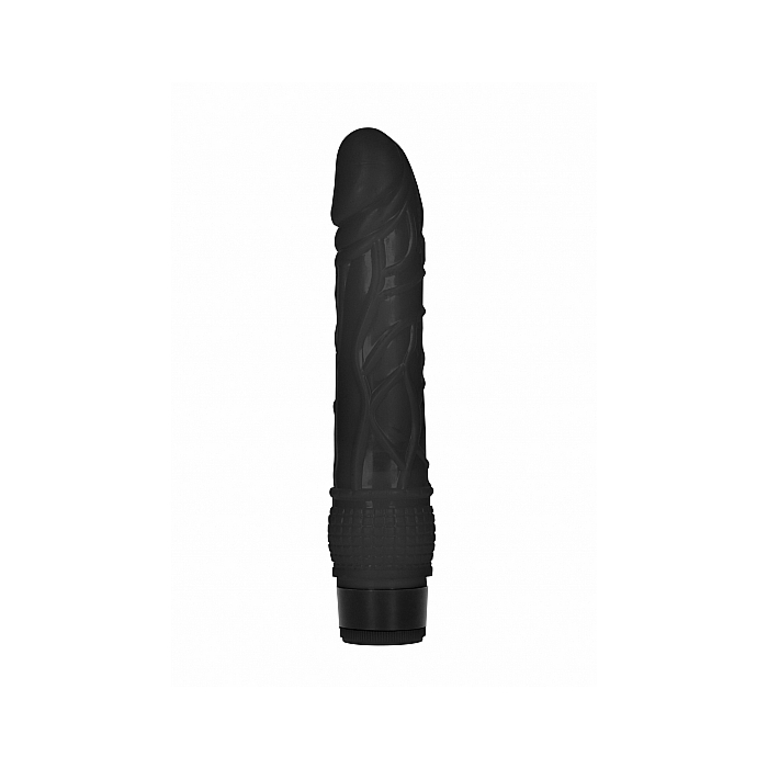 8 Inch Thin Realistic Dildo Vibe - Black