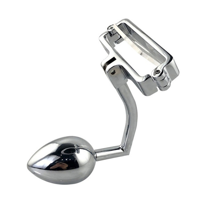 X-Mechanic Metallic Ballstretcher with Butt Plug - 14 x 4cm
