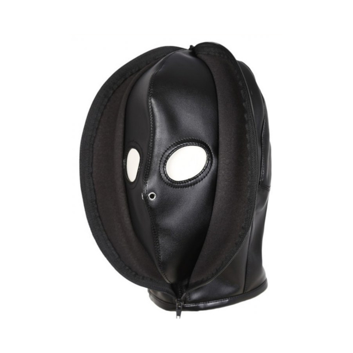 Black Double Layer Mock Balaclava
