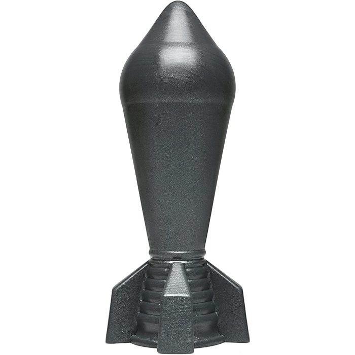 Doc Johnson American Bombshell - Shockwave - Dildo or Butt Plug - Gunmetal Grey