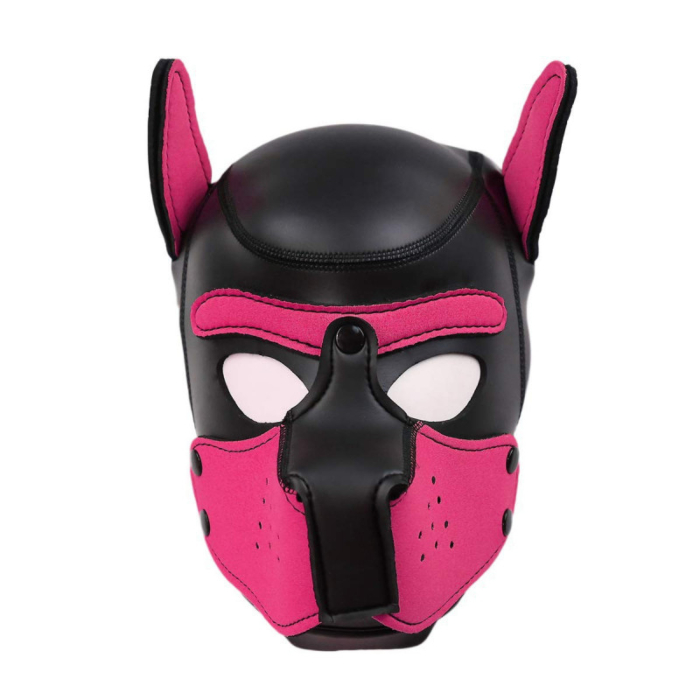 Neoprene Puppy Hood for BDSM - Pink