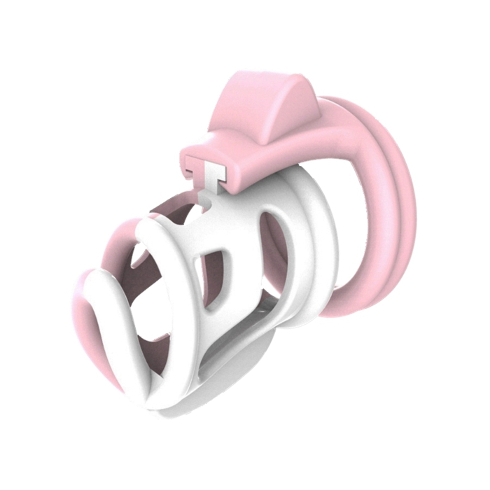 Chastity cage Cock Cuff 7.5 x 3 cm Pink-White
