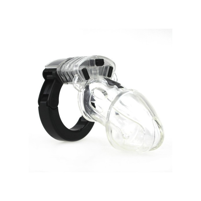 Clear adjustable chastity cage
