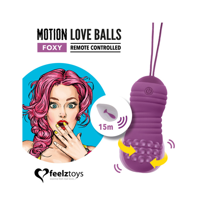 Remote Controlled Vaginal Motion Love Balls Foxy - Feelztoys