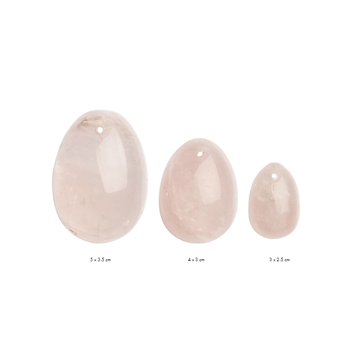 La Gemmes - Yoni Egg Set Rose Quartz (L-m-s)