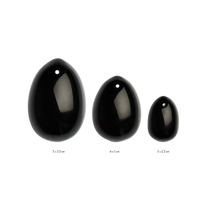 La Gemmes Yoni Vaginal Egg Set (S-M-L) - Black Obsidian