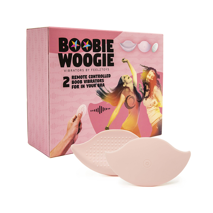 Feelztoys - Boobie Woogie Remote Controlled Boob Vibrators (2 Pcs)