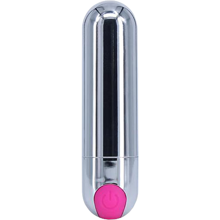 Strong Bullet Vibrator Silver/Pink USB 10 Function