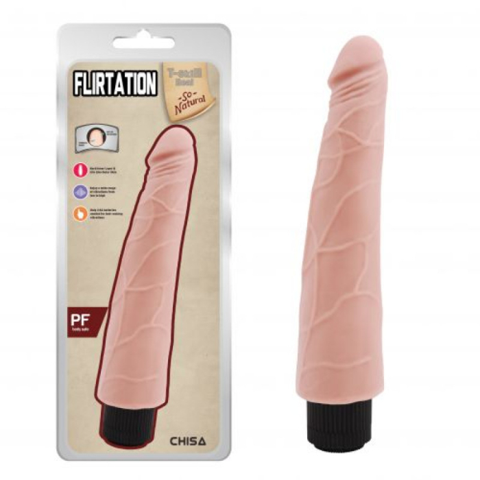 Flirtation Vibrating Realistic Dildo 24 cm (Light) - Chisa