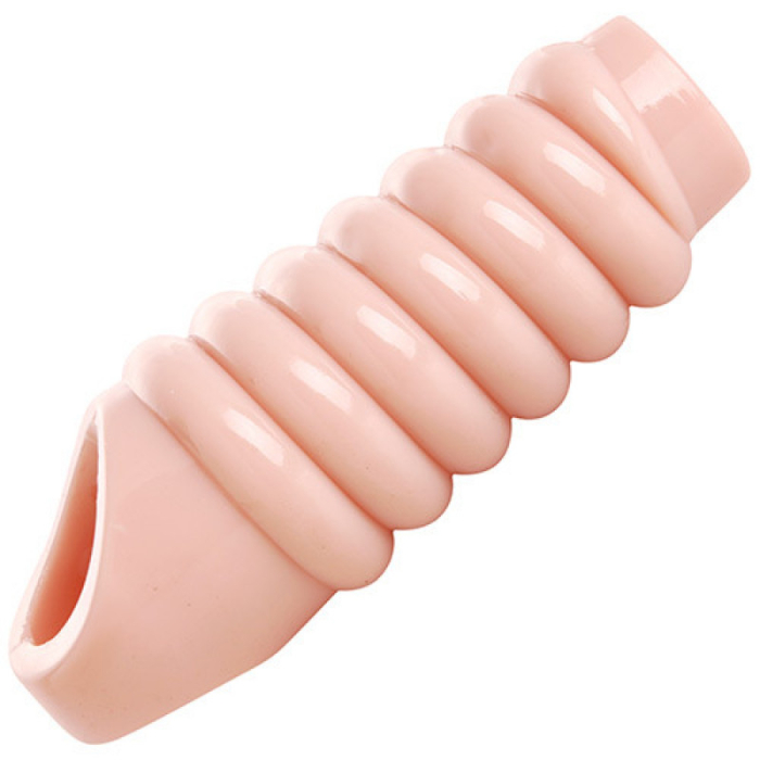 Really Ample Ribbed Penis Enhancer Sheath