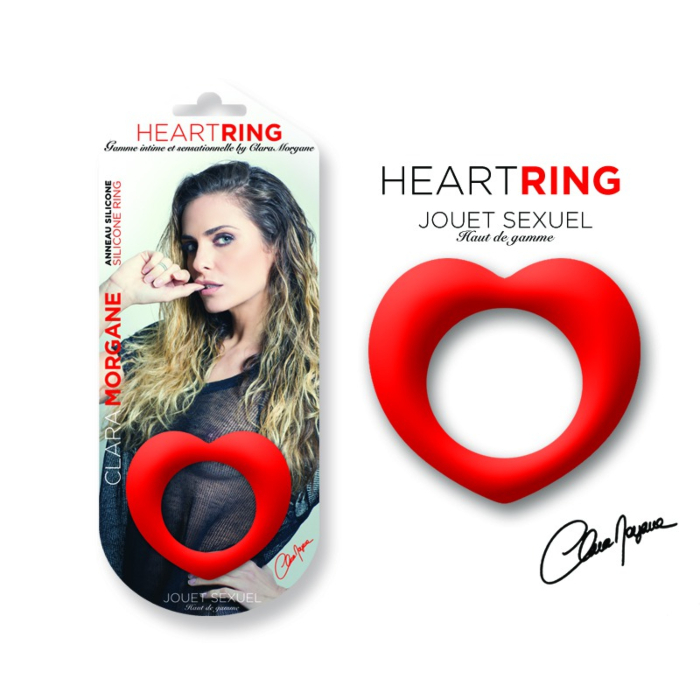 Silicone Heart Cock Ring (Red) - Clara Morgane
