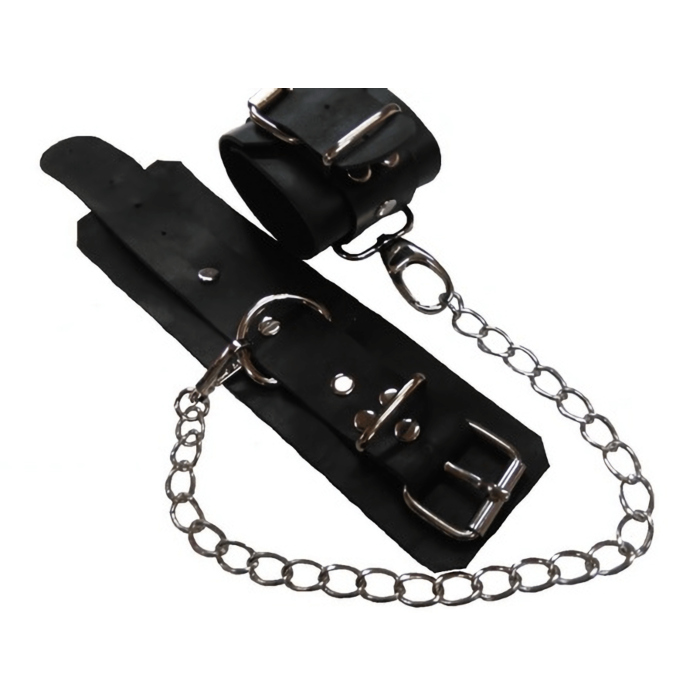 Vegan leather hand cuffs-2002001