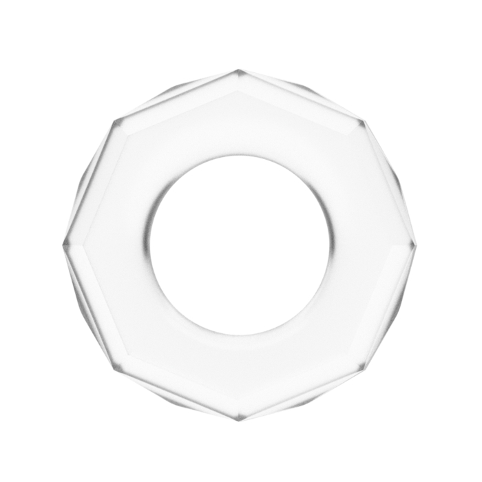 Power Plus Octagon Cock Ring (Transparent) - Lovetoy