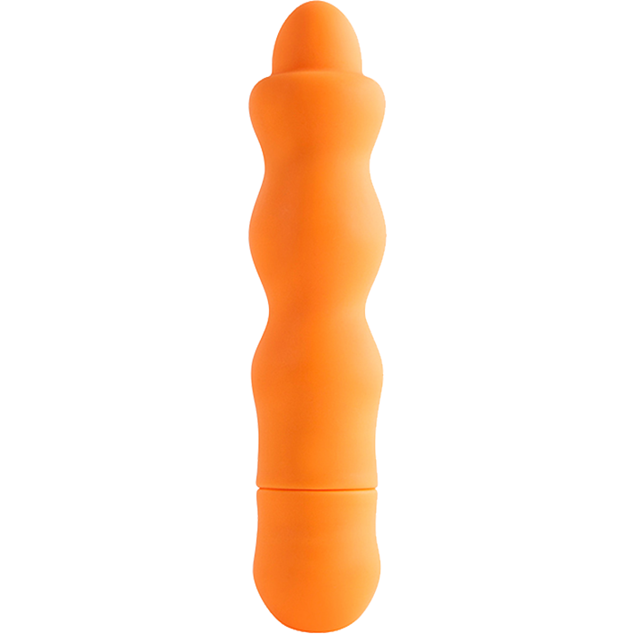 Frenzy Silicone Vibrator with 10 Dynamic Rhythms (Orange) - Dream Toys - Splashproof