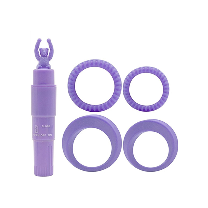 See You Couple Kit Cock Ring Set (Purple) - Dreamtoys