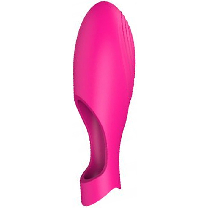 Raise Up Vaginal and Clitoral Finger Vibrator - Pink - Silicone