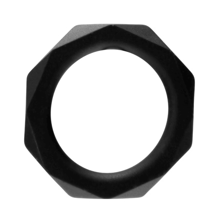 The Cocktagon Cock Ring XL Black - Rock Rings - Silicone