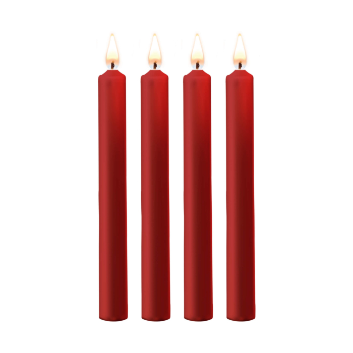 Teasing Wax Candles Large - Parafin - 4-pack - Red