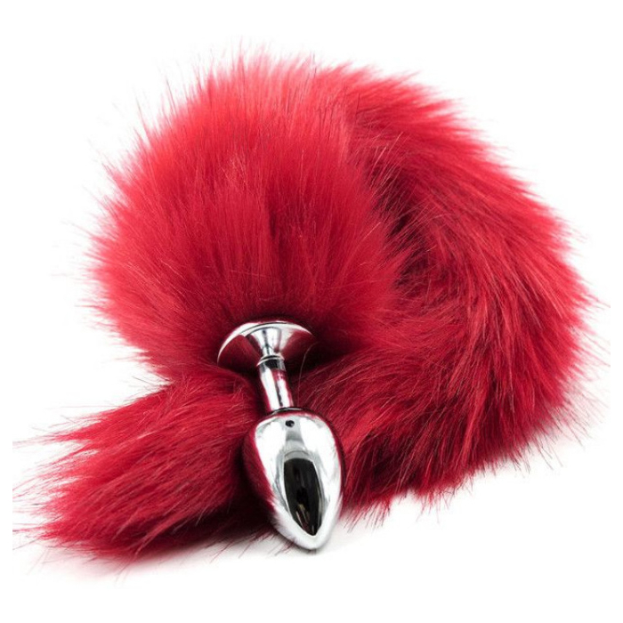 Long Fox Tail Anal Plug (red)