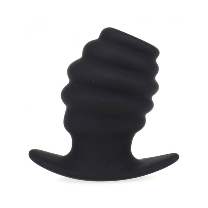 Hollowing Out Silicone Tunnel Butt Plug 10 x 6 cm - Black