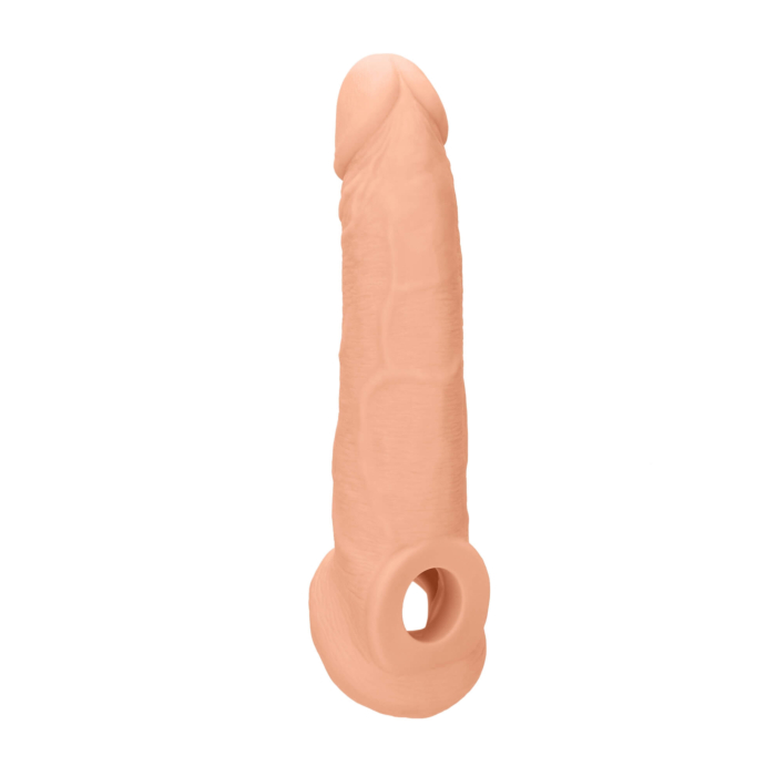 Real Rock - Penis Sleeve with Rings Flesh - 9"/ 23 cm