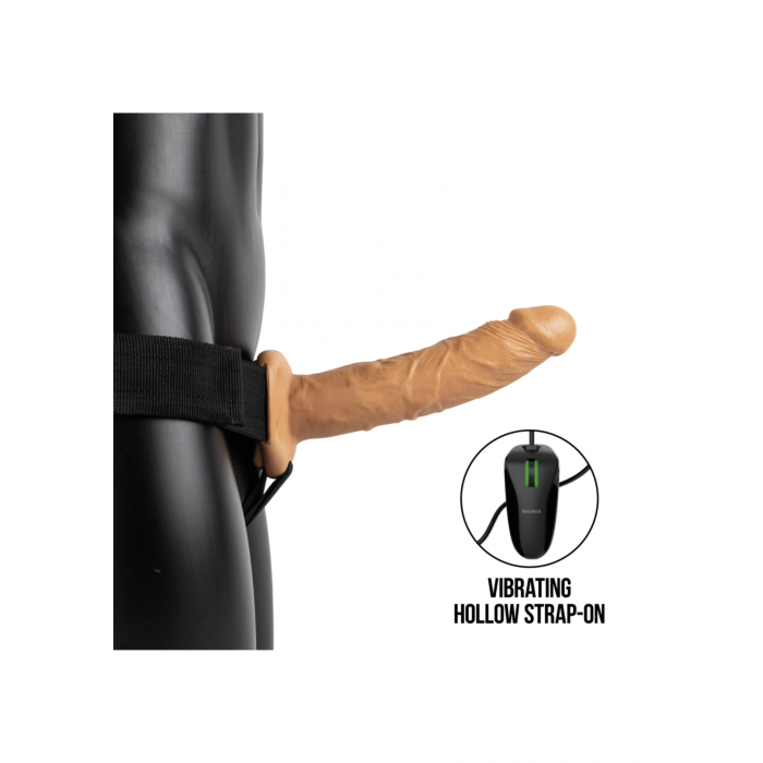 Vibrating Hollow Strap-on No Balls 20,5 cm