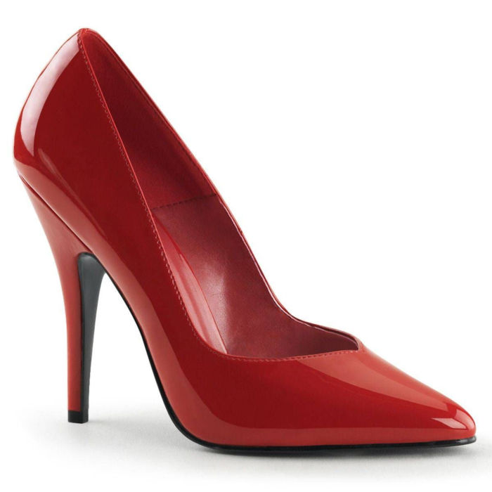 sexy Pleaser high heels stiletto pumps v-cut red patent