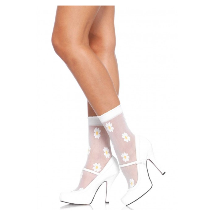 Sheer woven daisy anklets