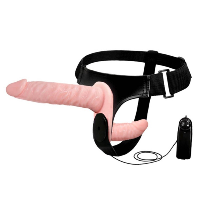 Baile Ultra Passionate Harness Double Heads Flesh strapon