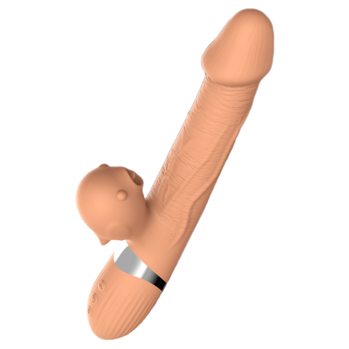 Wibrator-Basia Thtusting Vibrator 2 in 1 Tongue Vibrators USB
