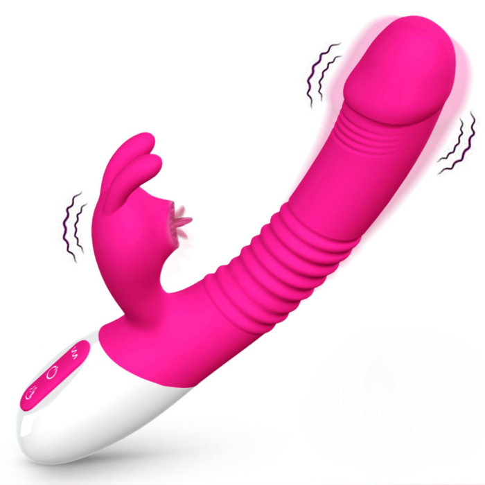 Silicone Vibrator USB 7 Powerful Licking and Thrusting Modes