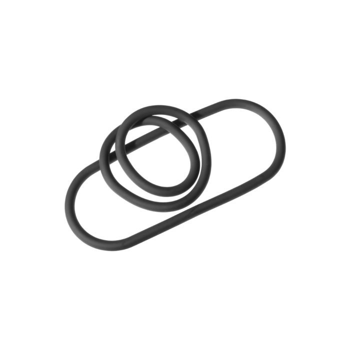 Silicone 9" Slim Wrap Ring - Black
