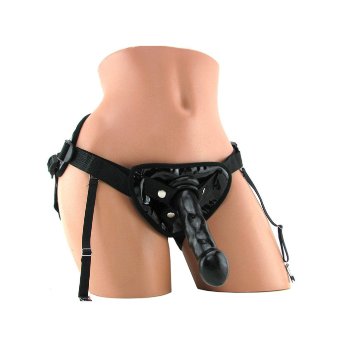 Fetish Fantasy Garter Belt Strap-On Black 6in